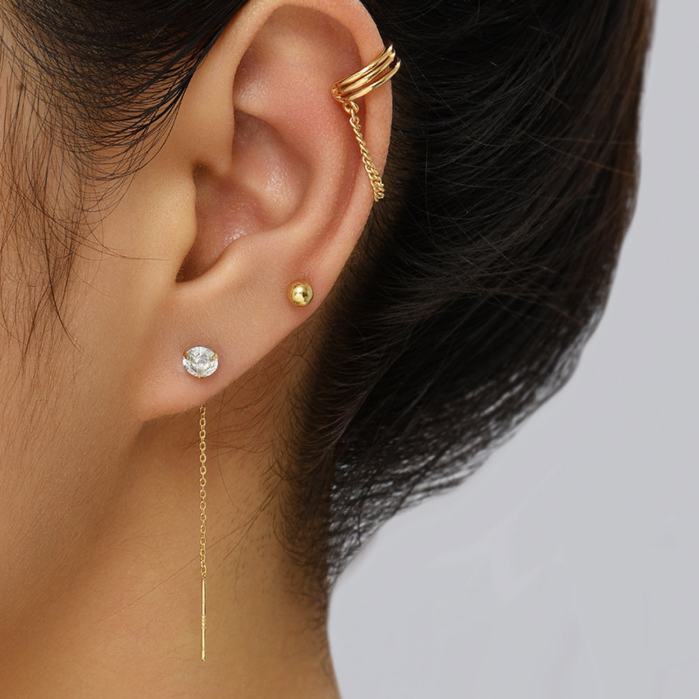 Fashion Accessories, Simple And Compact Earrings, Ear Design Sense Ear Bone Clip Set Earrings-Jewearrings