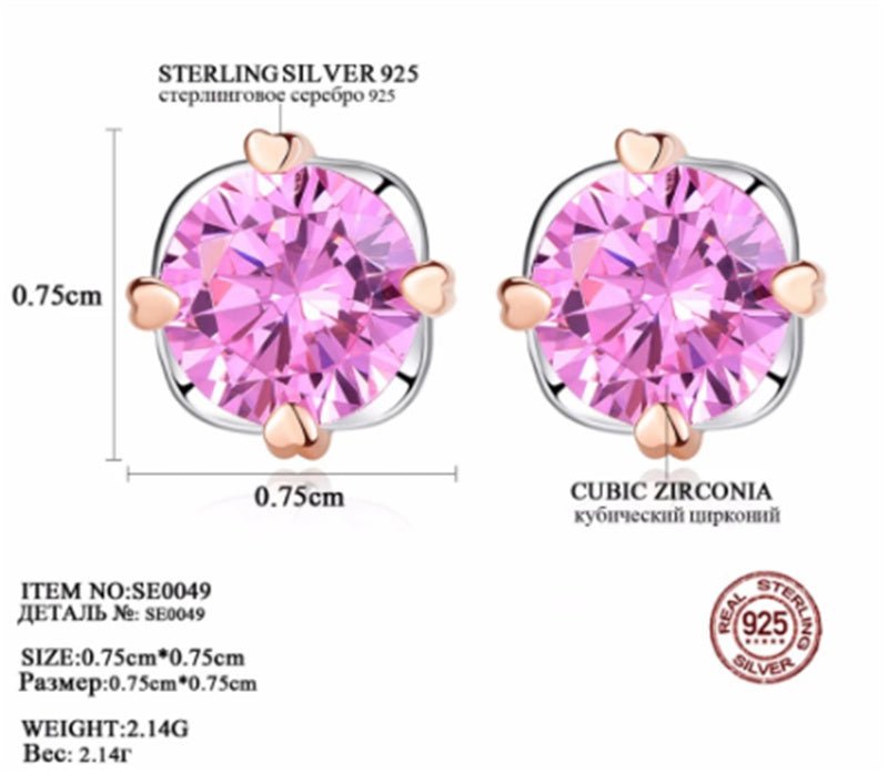 3A Grade Zircon Fashion Simple Double Gold Earrings-Jewearrings