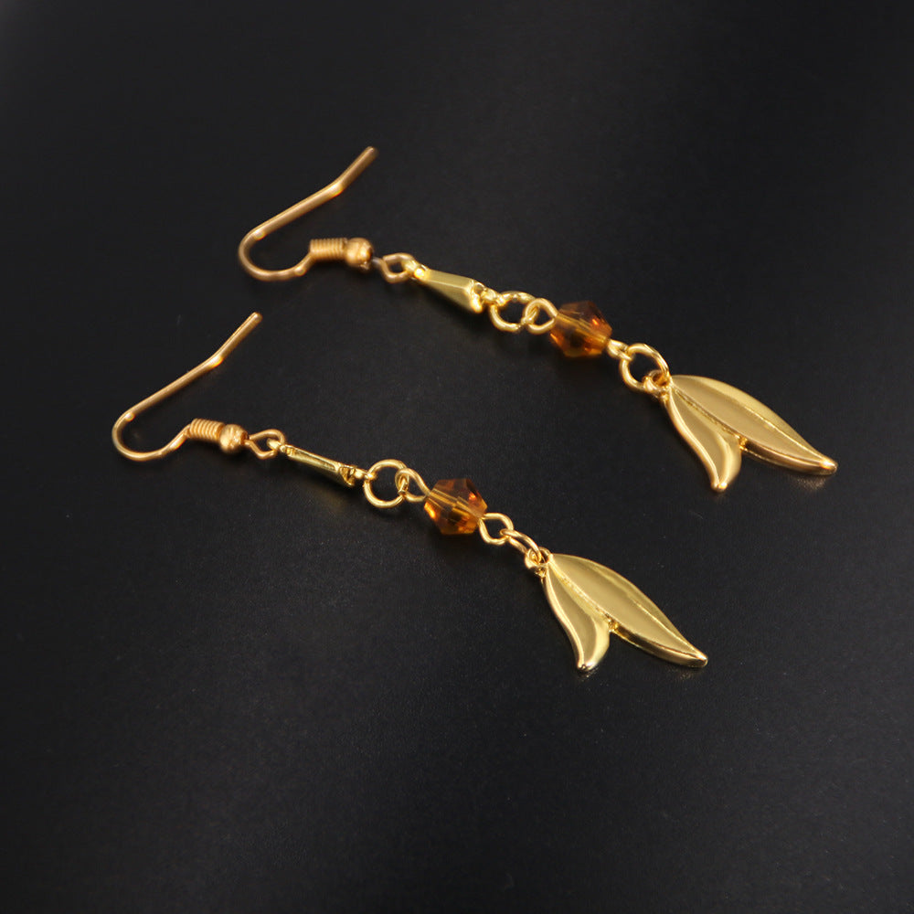 Traveler Gold Tassel Earrings Cos Accessories-Jewearrings