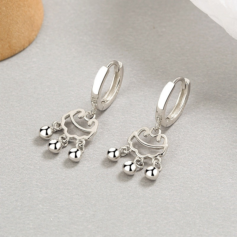 S925 Sterling Silver Safety Lock Earrings Fashion National Fashion-Jewearrings