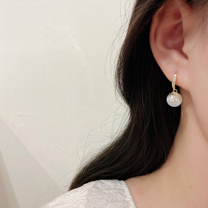 Light Luxury Flower Opal Earrings-Jewearrings