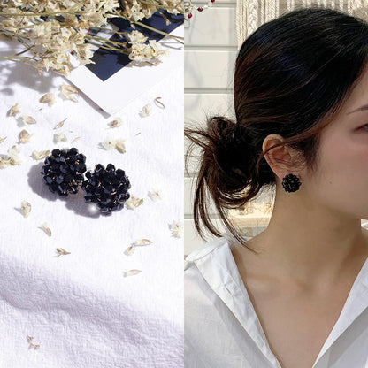 Fairy Crystal Stud Earrings New Trendy Flower Forest Fashion Earrings Women-Jewearrings