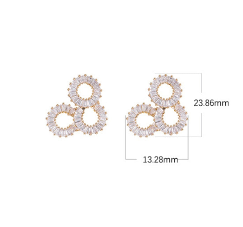 Temperament Korean Personality Earrings European And American Exaggerated S925 Silver-Jewearrings