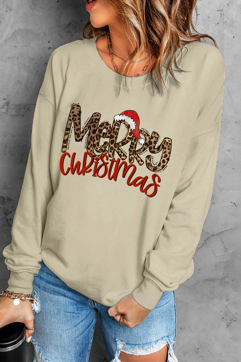 MERRY CHRISTMAS Graphic Sweatshirt-Jewearrings