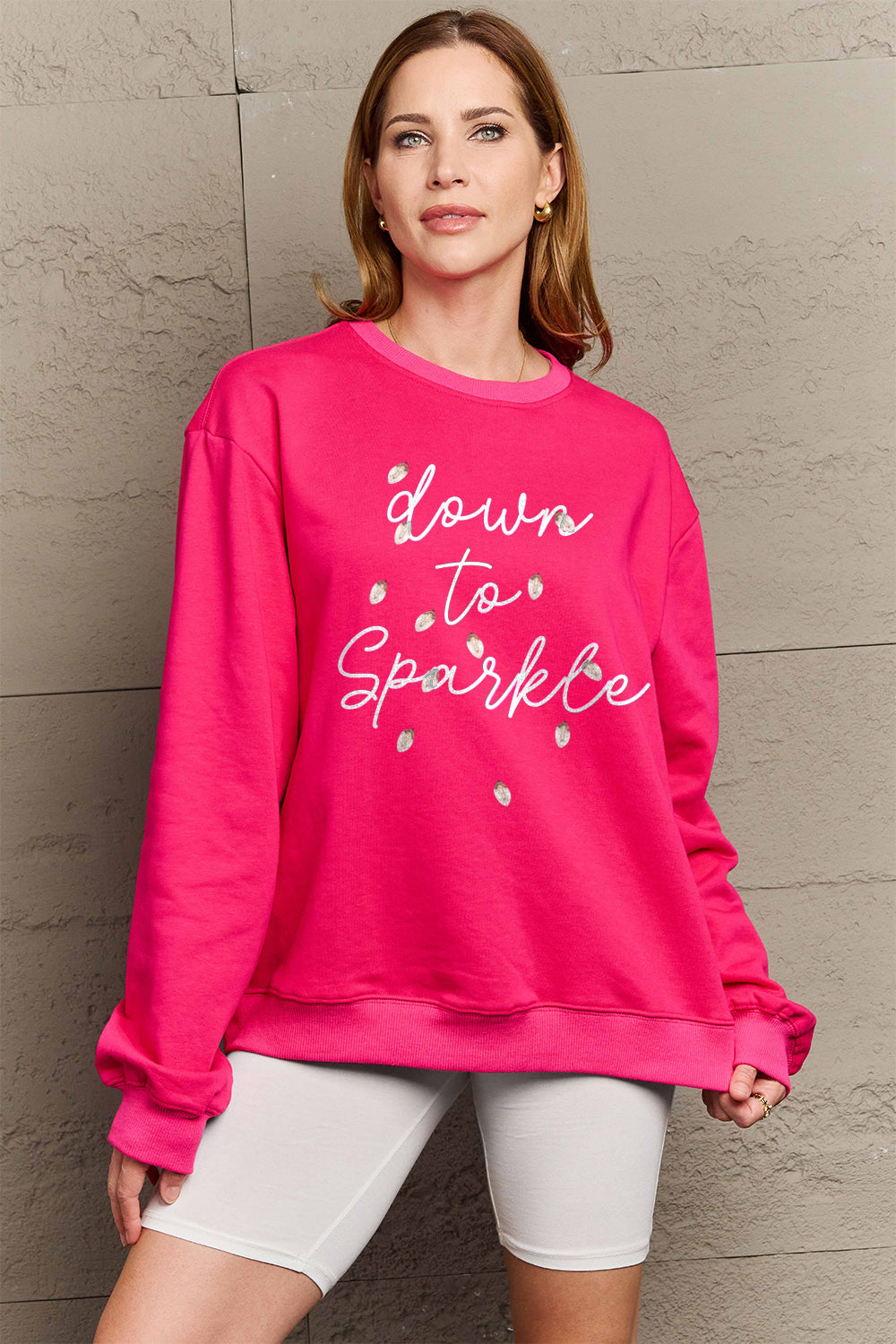 Simply Love Full Size Letter Graphic Long Sleeve Sweatshirt-Jewearrings