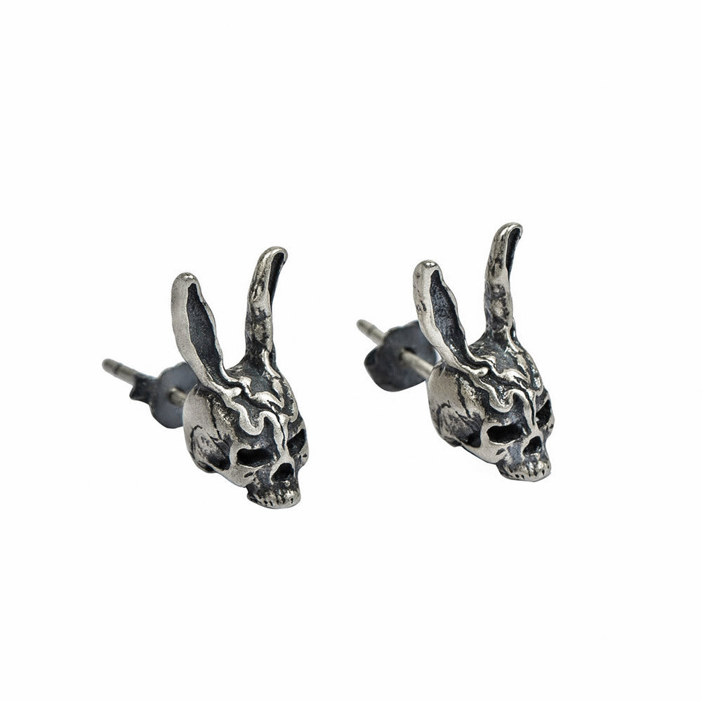 S925 Sterling Silver Non-mainstream Rabbit Stud Earrings-Jewearrings