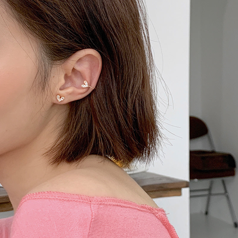 Love Earrings Ear Bone Ear Clip Exquisite Female Simple Temperament-Jewearrings