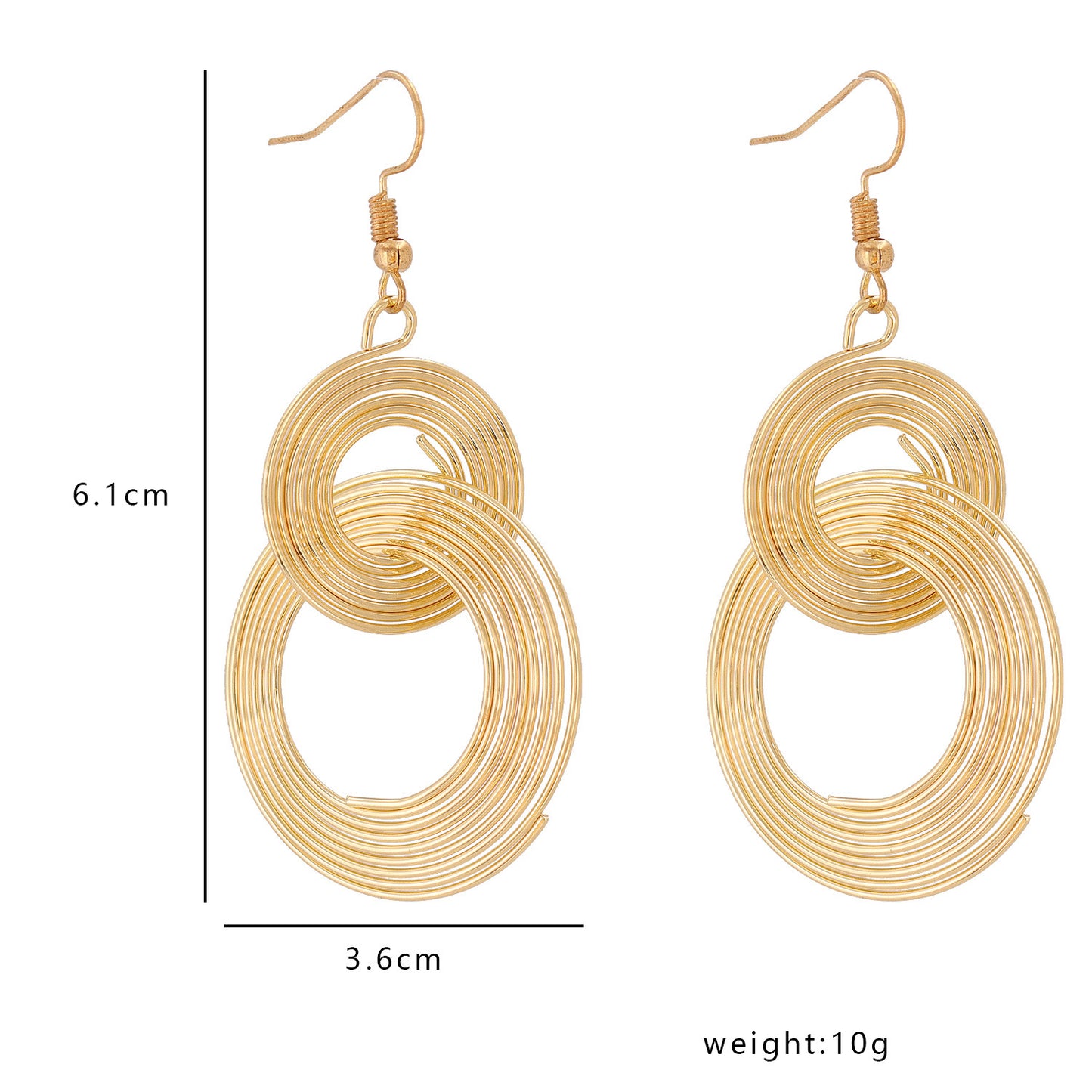 Long Exaggerated Geometric Earrings With Hoop Earrings Personalized Earrings-Jewearrings