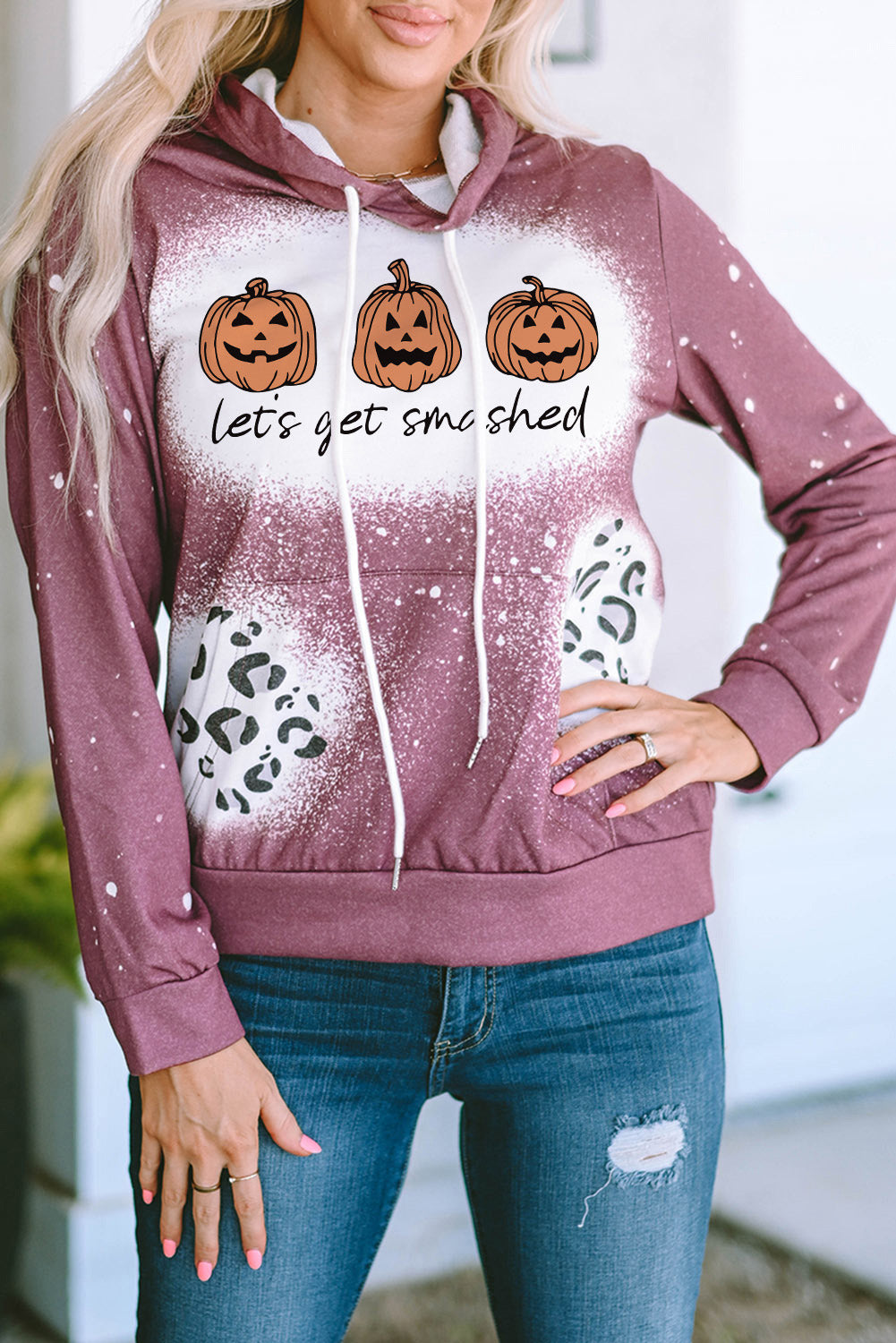 LET'S GET SMASHED Leopard Hoodie-Jewearrings