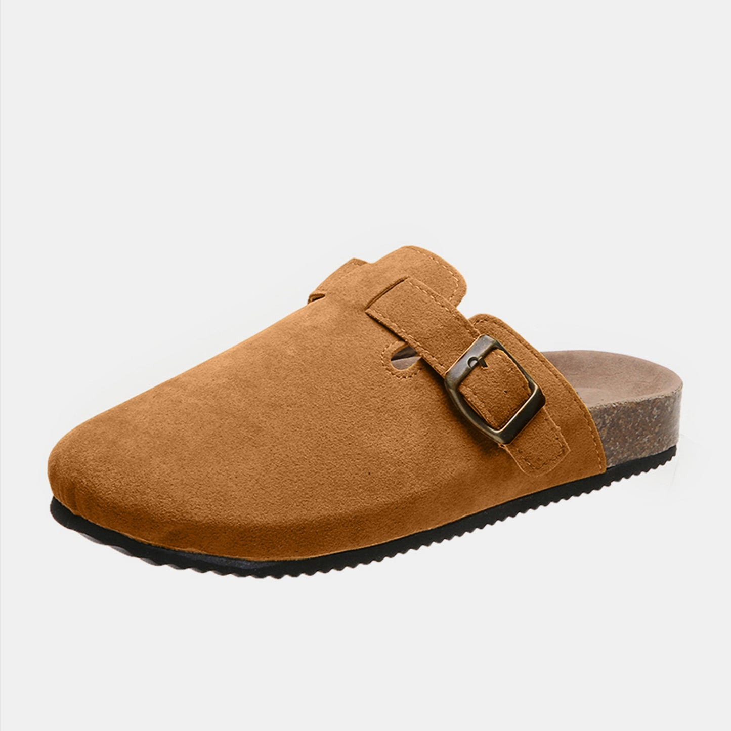 Suede Closed Toe Buckle Slide-Jewearrings