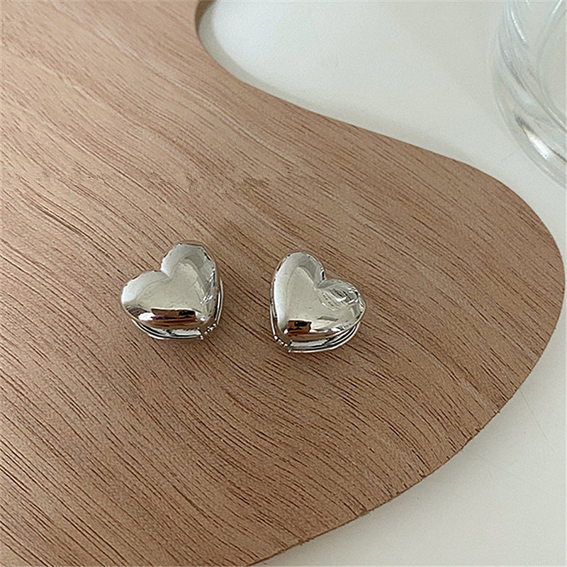 Three-dimensional Love Ear Clip Female Fashion Sweet Personalized Earrings-Jewearrings