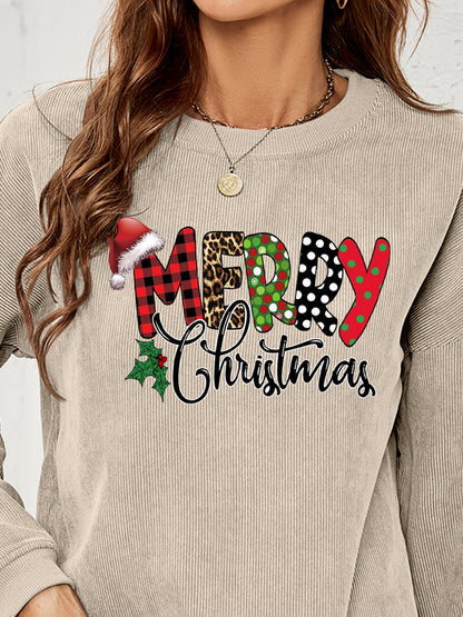 MERRY CHRISTMAS Graphic Sweatshirt-Jewearrings