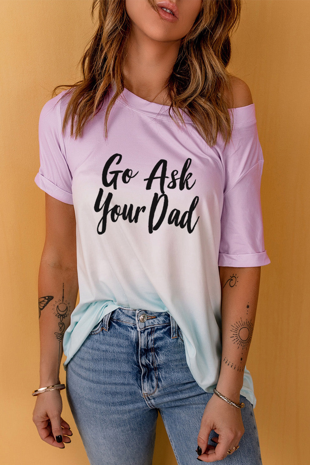 GO ASK YOUR DAD Graphic Tee-Jewearrings