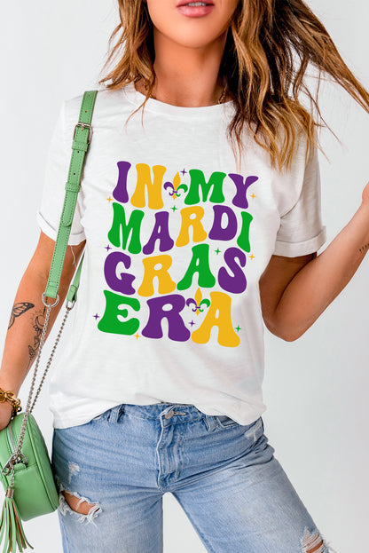 IN MY MARDI GRAS ERA Round Neck T-Shirt-Jewearrings