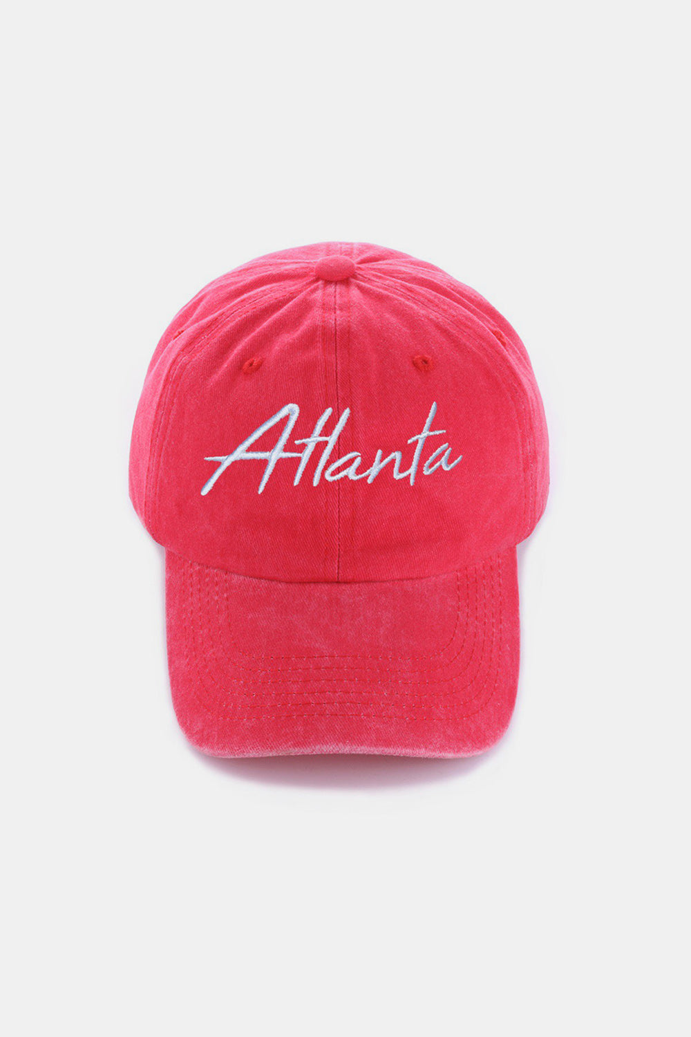 Zenana Washed ATLANTA Embroidered Baseball Cap-Jewearrings