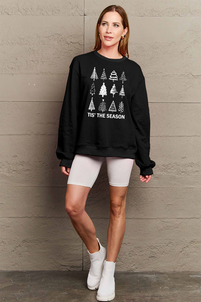 Simply Love Full Size Christmas Tree Graphic Sweatshirt-Jewearrings