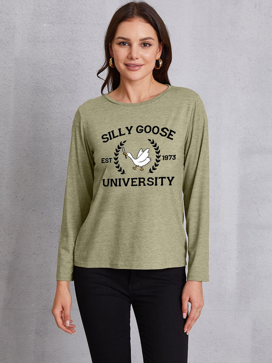 SILLY GOOSE UNIVERSITY Long Sleeve T-Shirt-Jewearrings