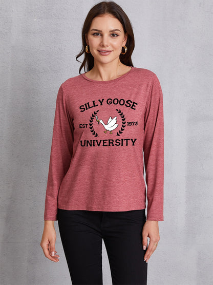 SILLY GOOSE UNIVERSITY Long Sleeve T-Shirt-Jewearrings