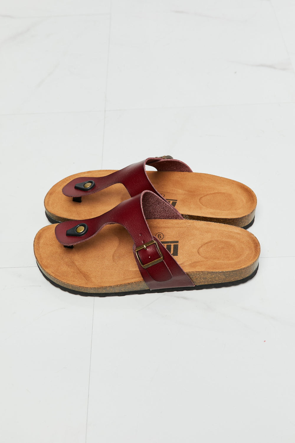 MMShoes Drift Away T-Strap Flip-Flop in Brown-Jewearrings