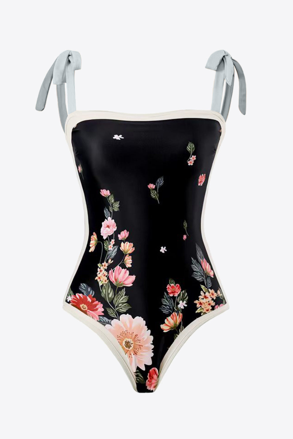 Floral Tie-Shoulder Two-Piece Swim Set-Jewearrings