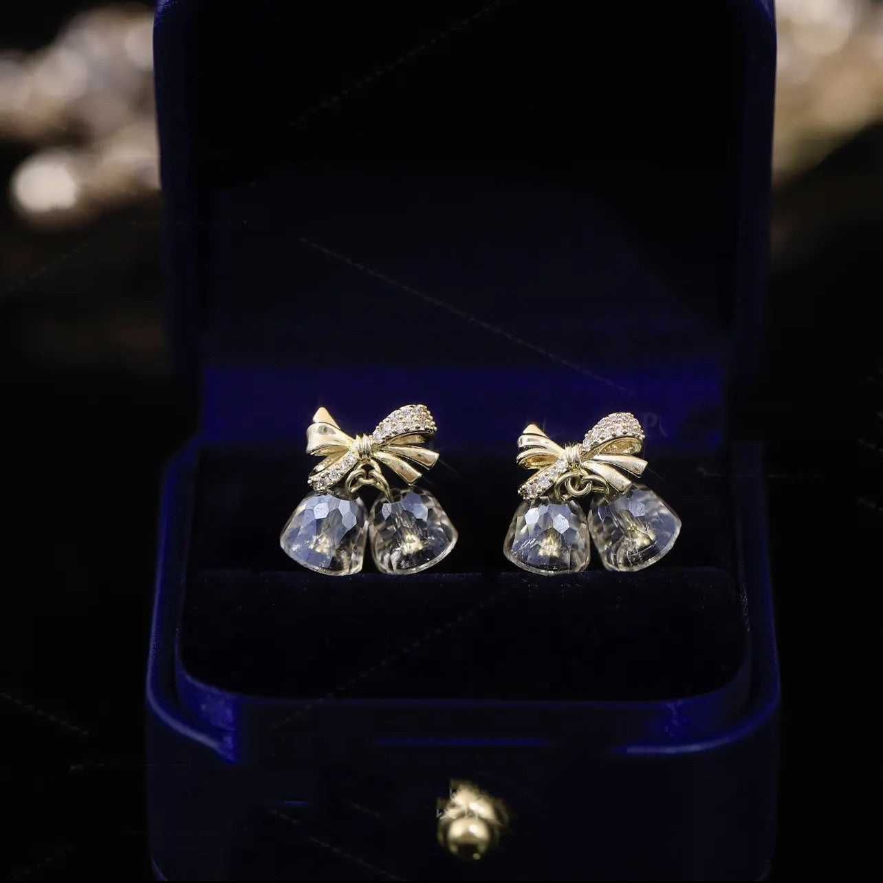 Sweet And Cute Bow Bell S925 Silver Stud Earrings-Jewearrings