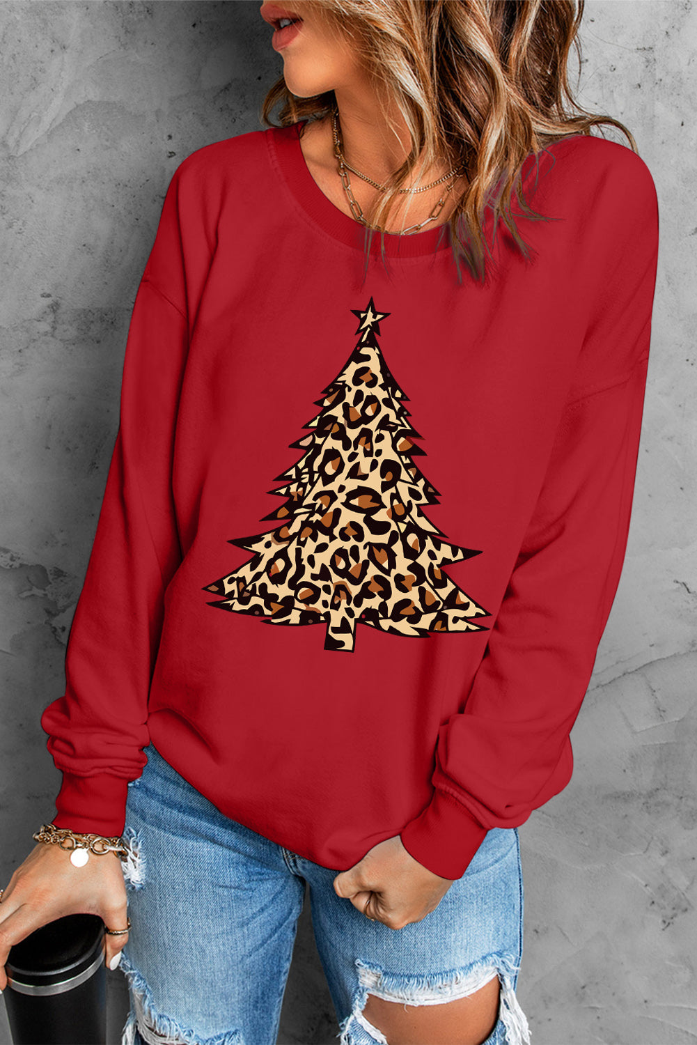 Christmas Tree Graphic Sweatshirt-Jewearrings