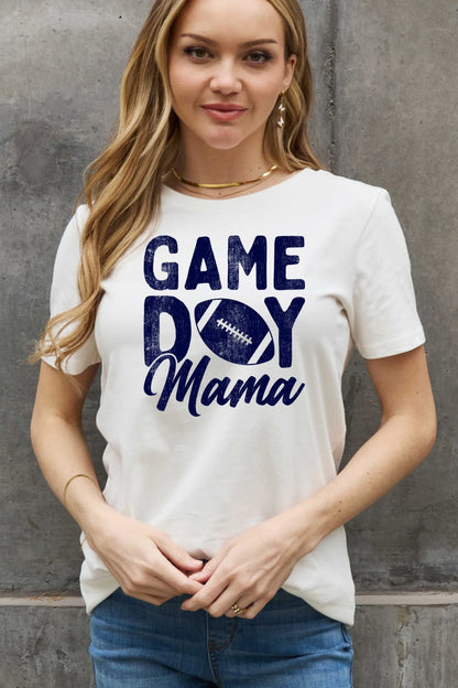 Simply Love Full Size GAMEDAY MAMA Graphic Cotton Tee-Jewearrings