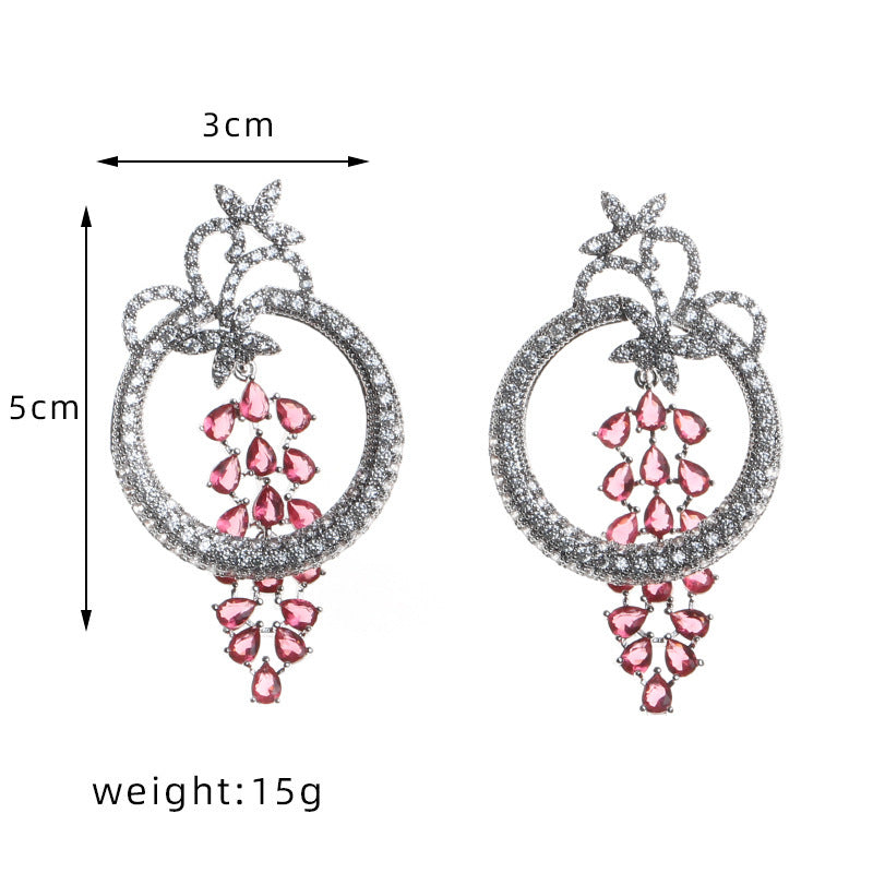 New Earrings Girls Sterling Silver Earrings Exaggerated-Jewearrings