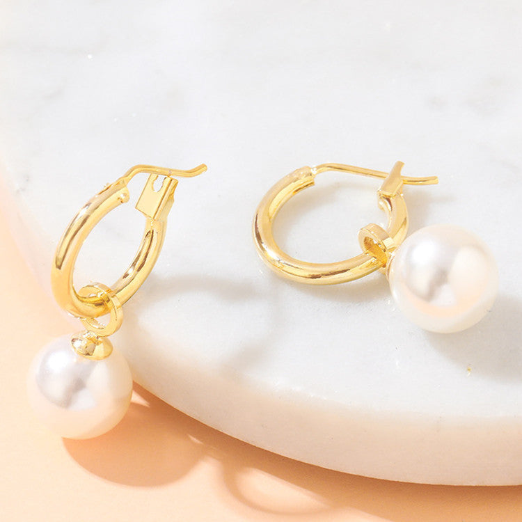 Minority Design Of Pearl Earrings Is Simple And Fashionable-Jewearrings