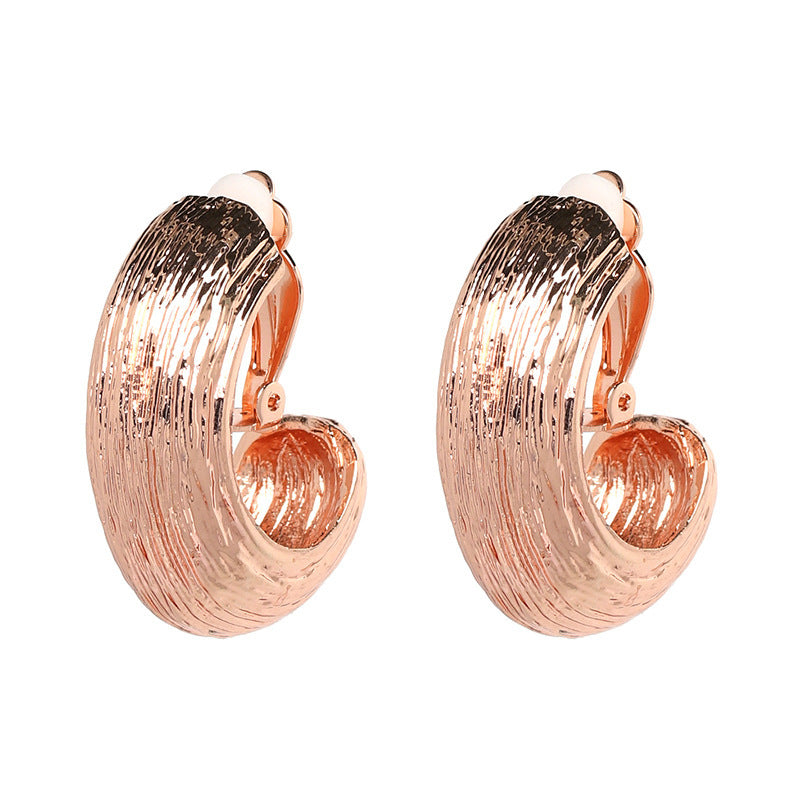 New Alloy C- Shaped Ear Clip Female Earrings-Jewearrings