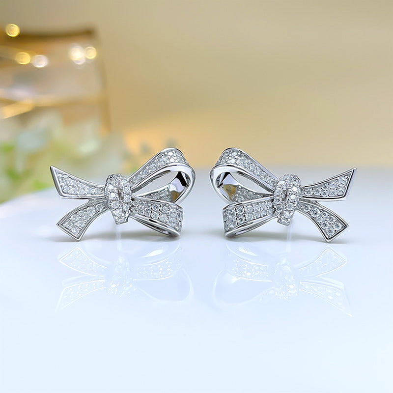 Bow Earrings Niche Design Fashion Personality Ear Stud-Jewearrings