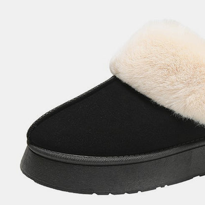 Furry Chunky Platform Slippers-Jewearrings