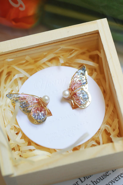 Summer New Product Butterfly Female Sterling Silver Stud Earrings-Jewearrings