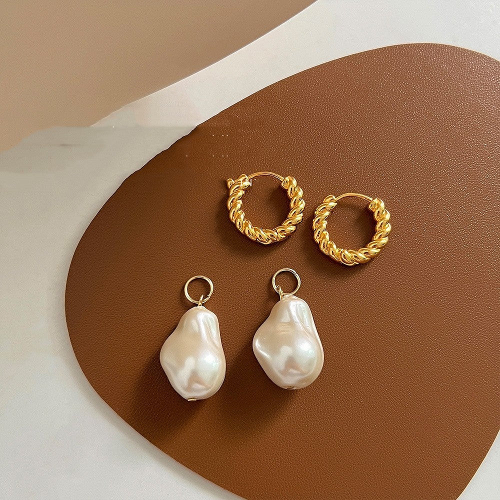 Irregular Pearl Earrings Jewelry Girl-Jewearrings