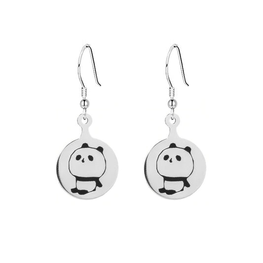 Cute Panda Dangle Earrings For Women-Jewearrings