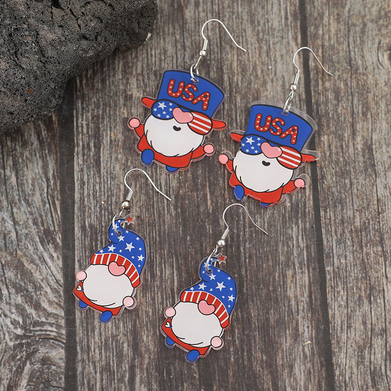 2 Pair Acrylic Gnome Earrings-Jewearrings