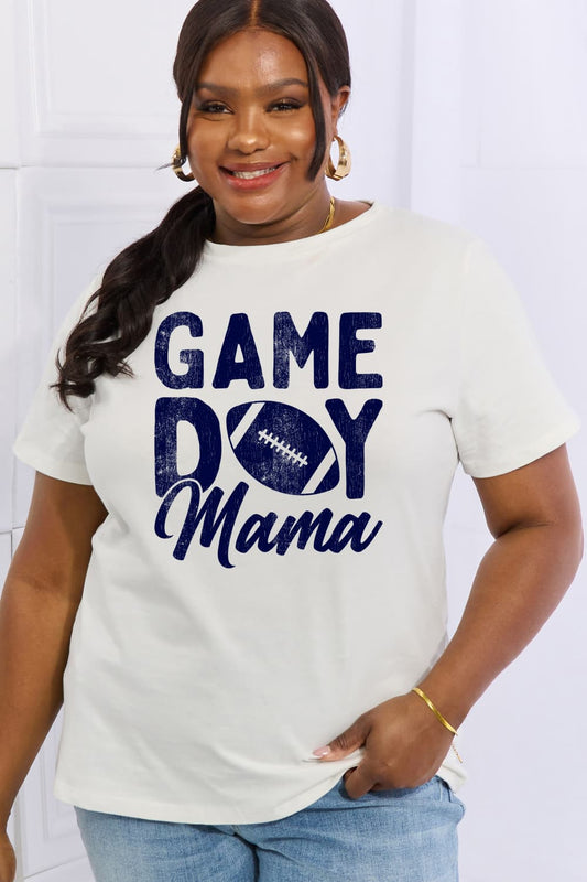 Simply Love Full Size GAMEDAY MAMA Graphic Cotton Tee-Jewearrings