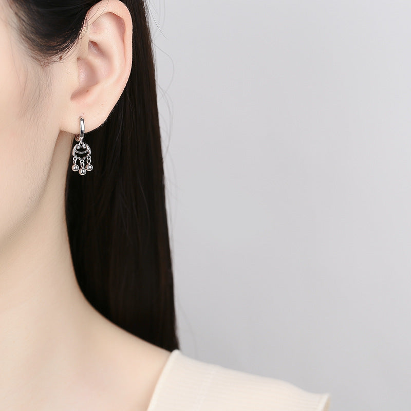 S925 Sterling Silver Safety Lock Earrings Fashion National Fashion-Jewearrings