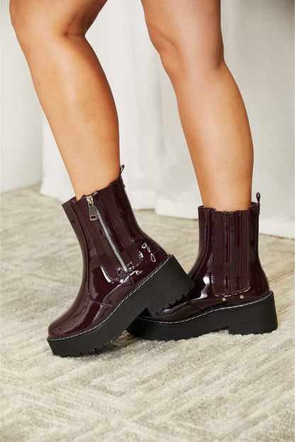 Forever Link Side Zip Platform Boots-Jewearrings