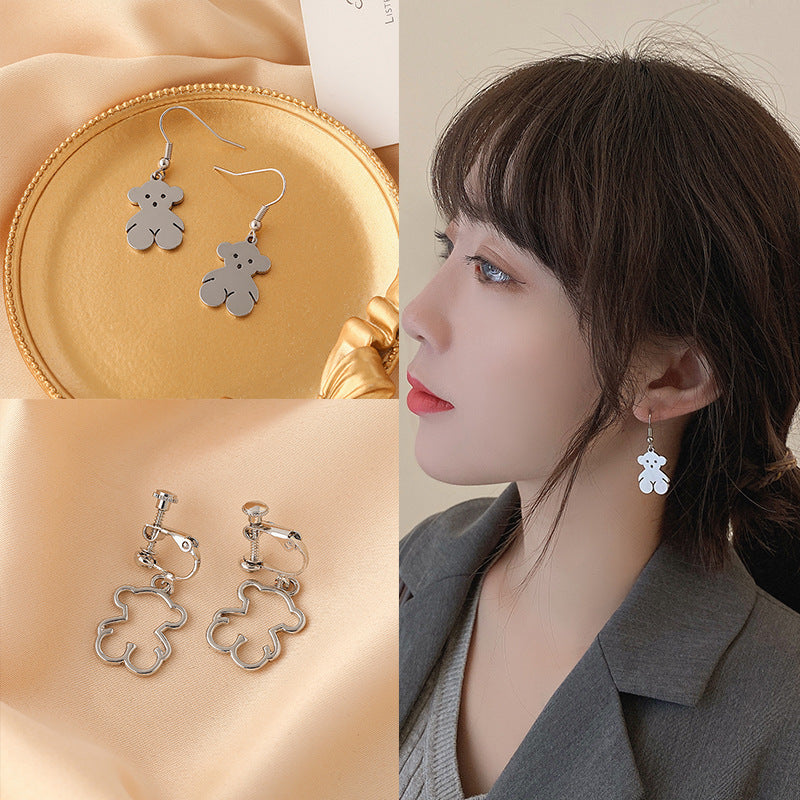 Temperament Earrings Tide Ear Hook Ear Clip Without Pierced Female-Jewearrings