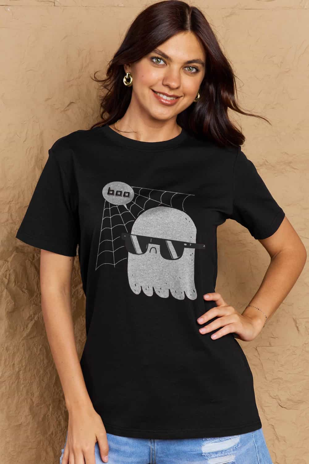 Simply Love Full Size BOO Graphic Cotton T-Shirt-Jewearrings