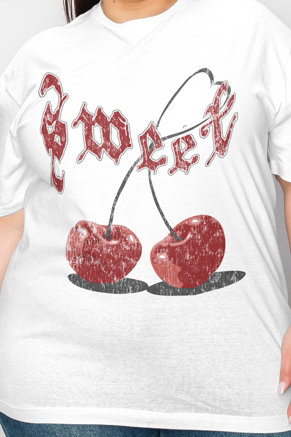 Simply Love Full Size Sweet Cherry Graphic T-Shirt-Jewearrings