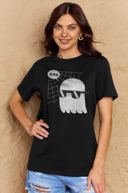 Simply Love Full Size BOO Graphic Cotton T-Shirt-Jewearrings