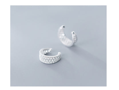 S925 silver earrings curved ear clip-Jewearrings