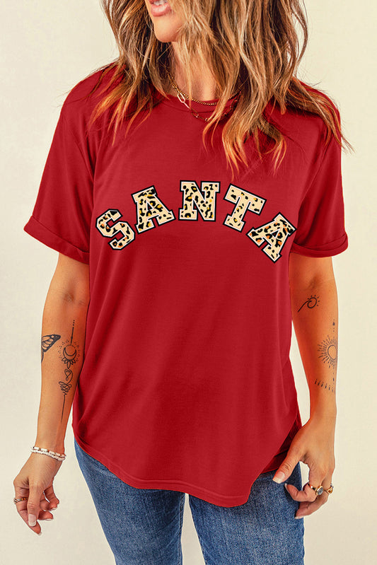 SANTA Graphic Short Sleeve T-Shirt-Jewearrings