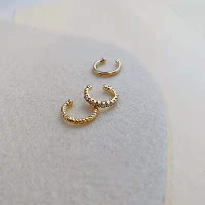 Korean Small And Exquisite Ear Clip Female High-end Personality Temperament Earrings-Jewearrings