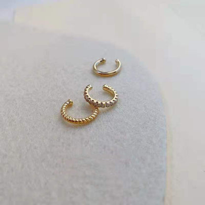 Korean Small And Exquisite Ear Clip Female High-end Personality Temperament Earrings-Jewearrings