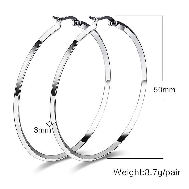 Titanium Earrings Simple Street Style Jewelry-Jewearrings