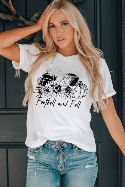 FOOTBALL AND FALL Graphic T-Shirt-Jewearrings