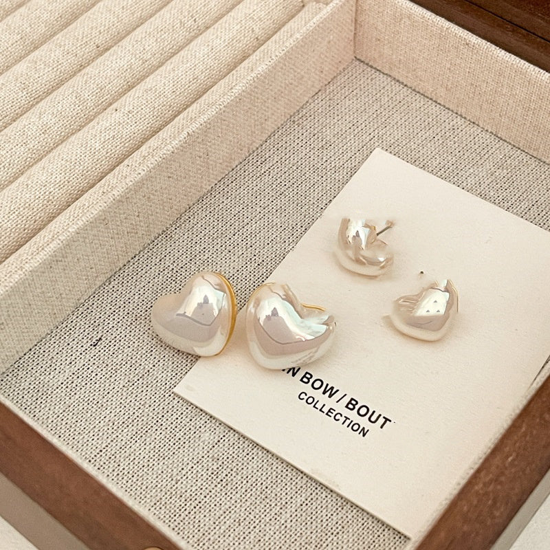 Women's Fashion Pearl Love Earrings Female-Jewearrings